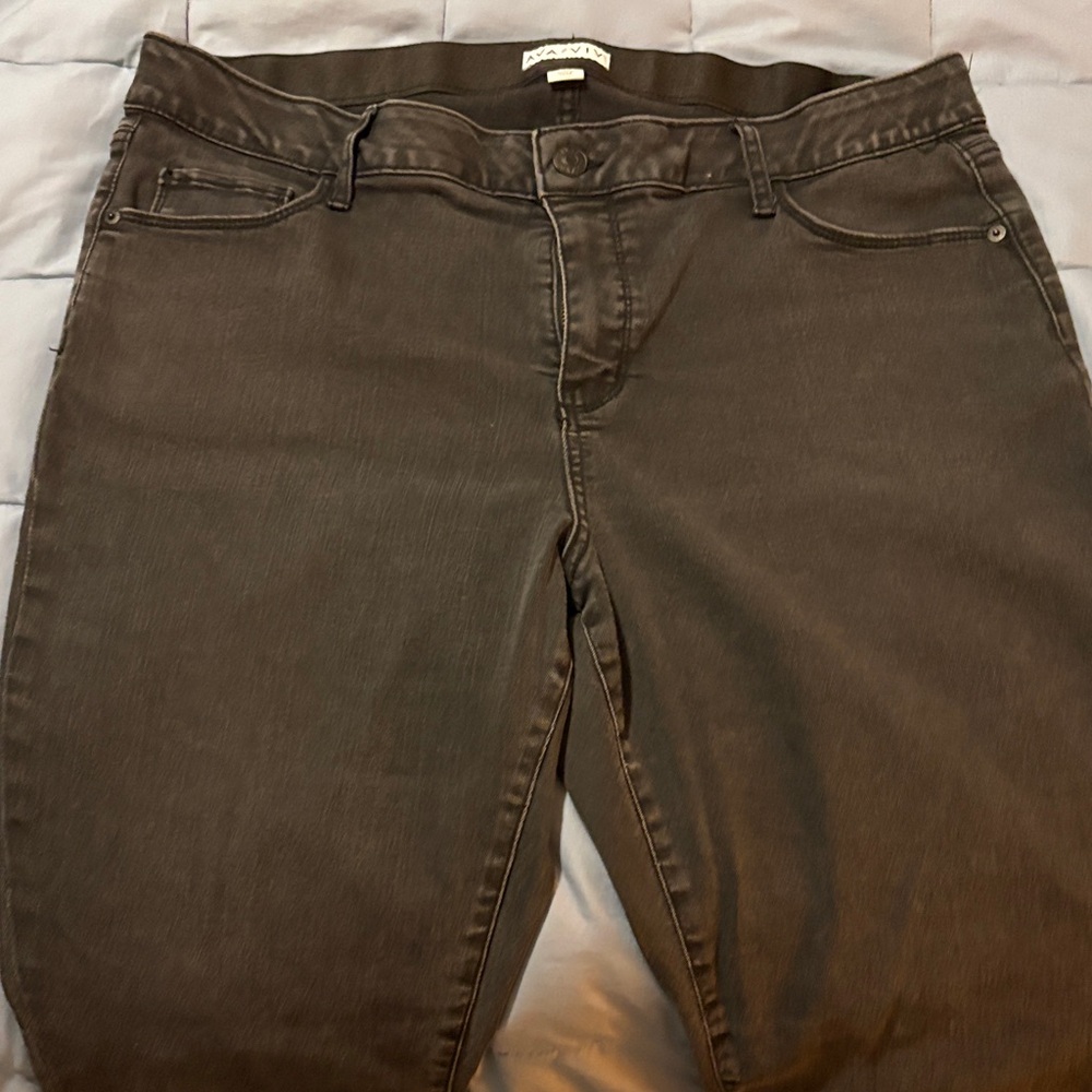 Ava & Viv Women's Skinny Jeans - Faded Black